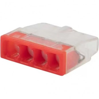 Экспресс-клемма с пастой REXANT СМК 2273-244, 4-проводная 0.5-2.5 мм², прозрачная, блистер (20 шт./уп.) Экспресс-клемма с пастой REXANT СМК 2273-244, 4-проводная 0.5-2.5 мм², прозрачная, блистер (20 шт./уп.)