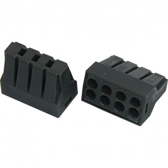 Экспресс-клемма с пастой REXANT СМК 773-308, 8-проводная до 2,5 мм² серая, (блистер 5шт.) Экспресс-клемма с пастой REXANT СМК 773-308, 8-проводная до 2,5 мм² серая, (блистер 5шт.)