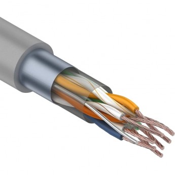 Кабель витая пара REXANT F/UTP, CAT 5e, PVC, 4PR, 24AWG, INDOOR, STRANDED, серый, 305 м Кабель витая пара REXANT F/UTP, CAT 5e, PVC, 4PR, 24AWG, INDOOR, STRANDED, серый, 305 м