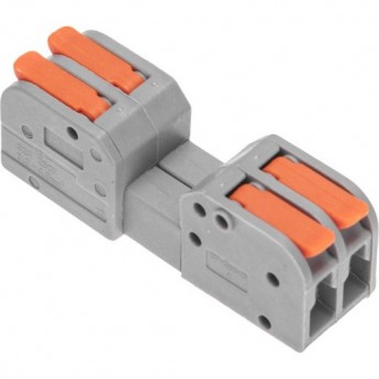 Клемма REXANT СМК 222-422R проходная разъемная, 2 полюса, серая, 0,2-2,5/4мм² (50 шт/уп) Клемма REXANT СМК 222-422R проходная разъемная, 2 полюса, серая, 0,2-2,5/4мм² (50 шт/уп)