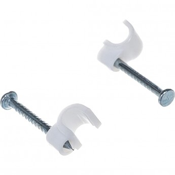 Крепеж кабеля REXANT круглый 8 мм, белый (упак. 20 шт) Крепеж кабеля REXANT круглый 8 мм, белый (упак. 20 шт)