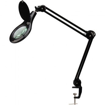 Лупа с подсветкой REXANT 5D 56 SMD LED круглая на струбцине черная Лупа с подсветкой REXANT 5D 56 SMD LED круглая на струбцине черная