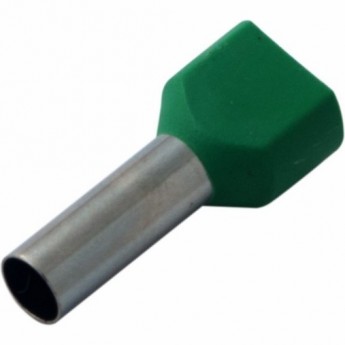 Наконечник штыревой REXANT F-14 мм 2х6 мм² втулочный изолированный зеленый Наконечник штыревой REXANT F-14 мм 2х6 мм² втулочный изолированный зеленый