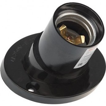 Патрон REXANT Е27 карболитовый настенный наклонный черный