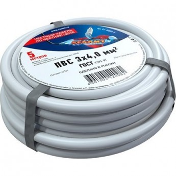 Провод REXANT ПВС 3x4.0 мм² соединительный 5 м