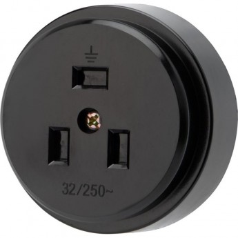 Розетка РШ REXANT 32 А 2Р+РЕ (ОУ) для электрической плиты черная