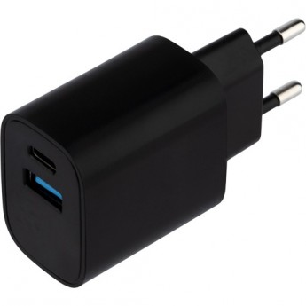 Сетевое зарядное устройство REXANT USB + Type-C 5V 2.4 A черное