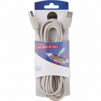 Шнур REXANT штекер USB-А - штекер USB-B 3m Шнур REXANT штекер USB-А - штекер USB-B 3m