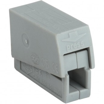 Строительно-монтажная клемма REXANT СМК 224-101 для светильника на 1 проводник (1,0-2,5)/(0,5-2,5) мм², серая (10 шт./уп.) Строительно-монтажная клемма REXANT СМК 224-101 для светильника на 1 проводник (1,0-2,5)/(0,5-2,5) мм², серая (10 шт./уп.)