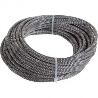 Трос нержавеющий REXANT d=4 мм, (моток 20 м) Трос нержавеющий REXANT d=4 мм, (моток 20 м)