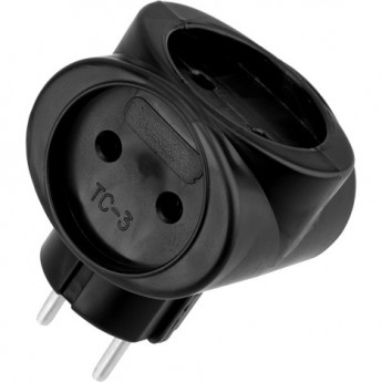 Тройник электрический REXANT 220 В 6 А черный Тройник электрический REXANT 220 В 6 А черный